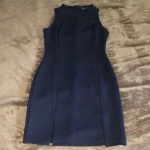 Navy blue dress.